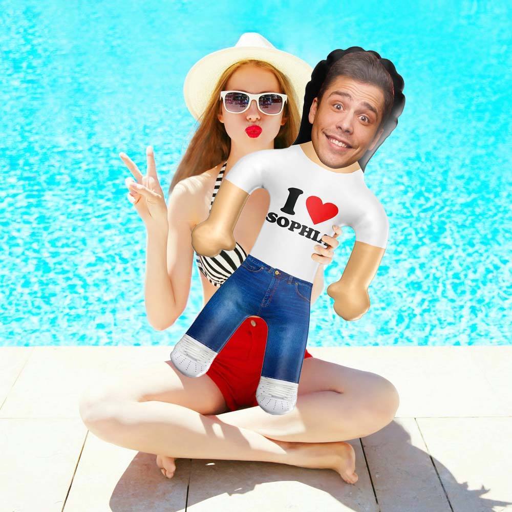 Personalized I Heart You Blow Up Dolls Custom Funny Inflatable Doll Gift for Her - Giftlab