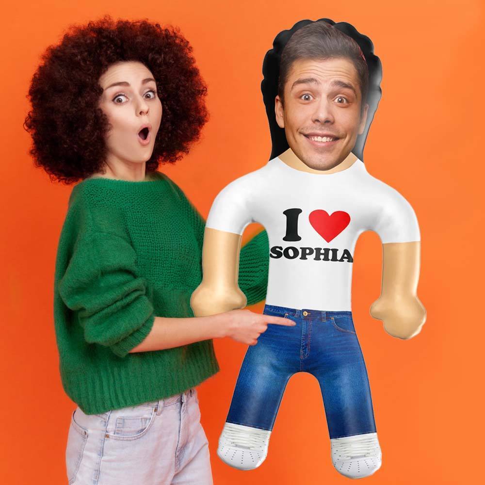 Personalized I Heart You Blow Up Dolls Custom Funny Inflatable Doll Gift for Her - Giftlab