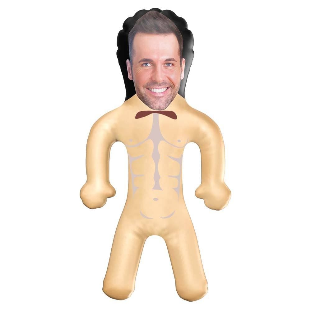 Personalized Groom Blow Up Dolls Funny Inflatable Man Printed Face Bachelorette Party Gift for Bride - Giftlab