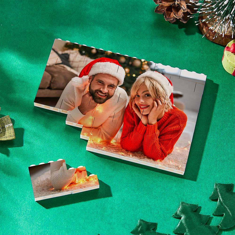 Christmas Gifts Advent Calendar Personalized Building Brick Countdown Blind Box Photo Block Frame Square Family Best Christmas Gifts - My Custom BrickHeadz