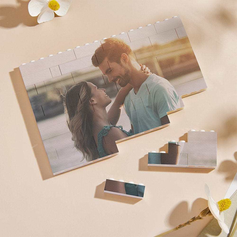 Christmas Gifts Personalized Collage Photo Building Blocks Square Shape Building Bricks Gift for Family - Giftlab