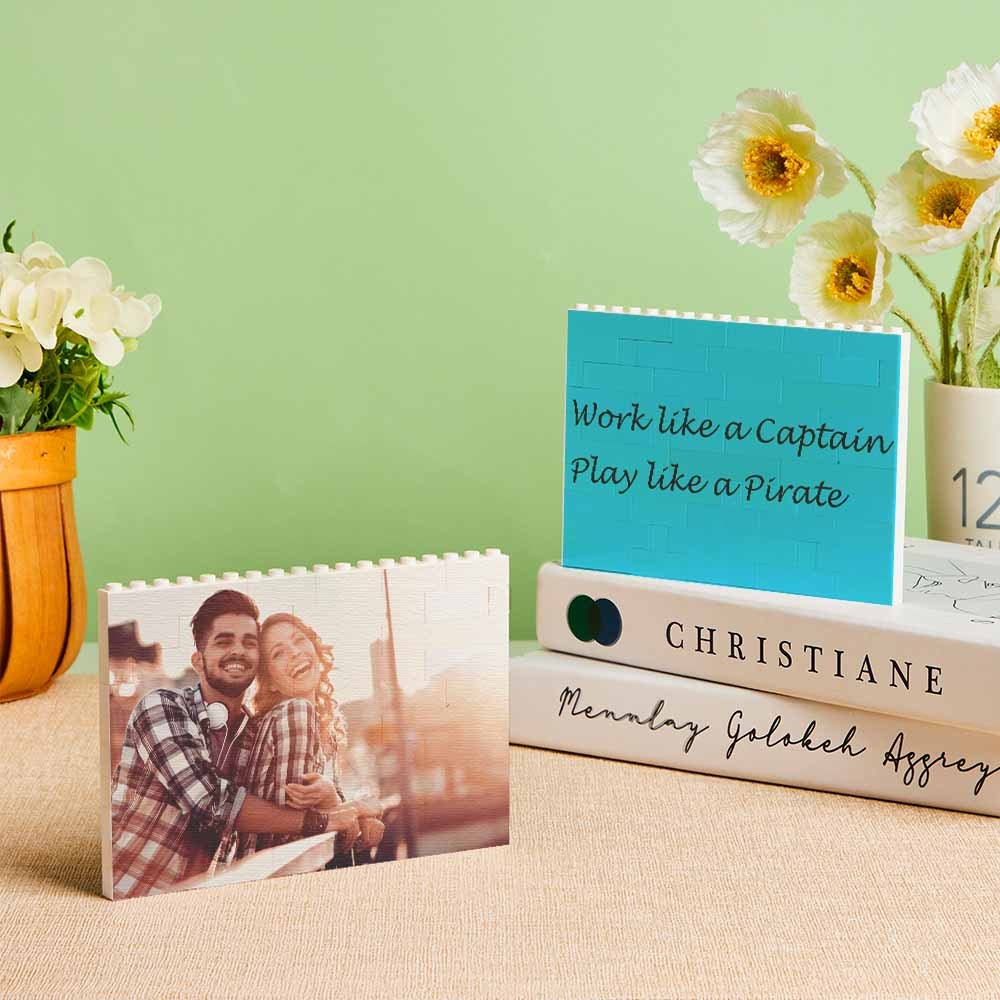 Music Personalized Building Brick Photo Block Frame - Mycustombrickheadz