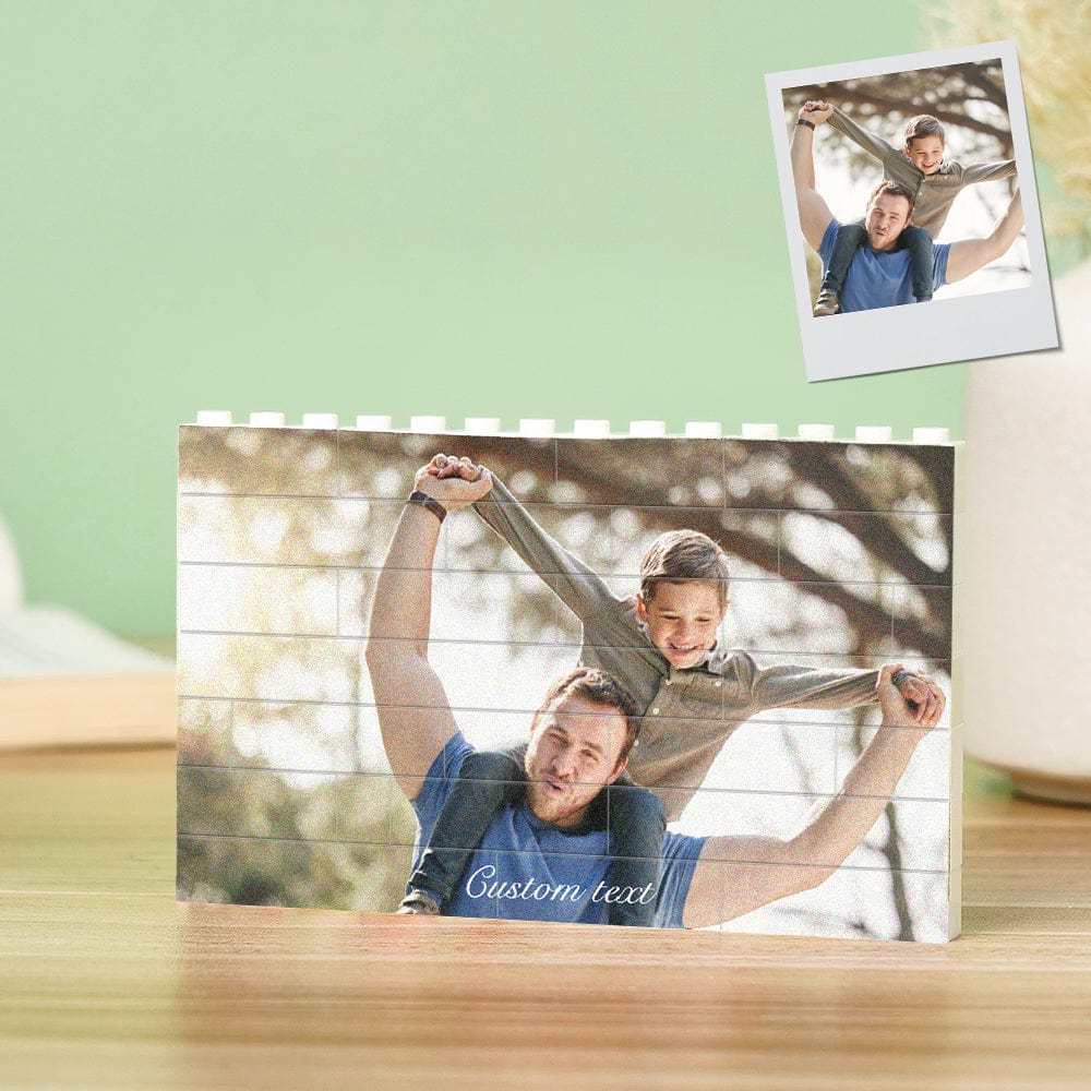 Custom Building Brick Photo Block Personalised Brick Puzzles Gift for Family - Giftlab