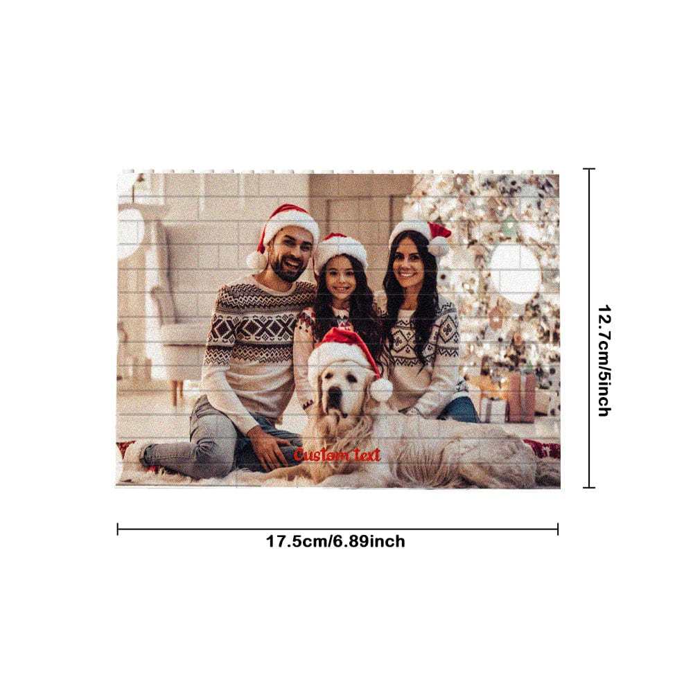 Custom Building Brick Photo Block Personalised Brick Puzzles Gift for Family - Giftlab