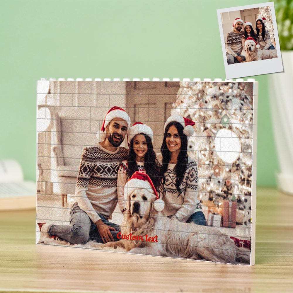 Custom Building Brick Photo Block Personalised Brick Puzzles Gift for Family - Giftlab