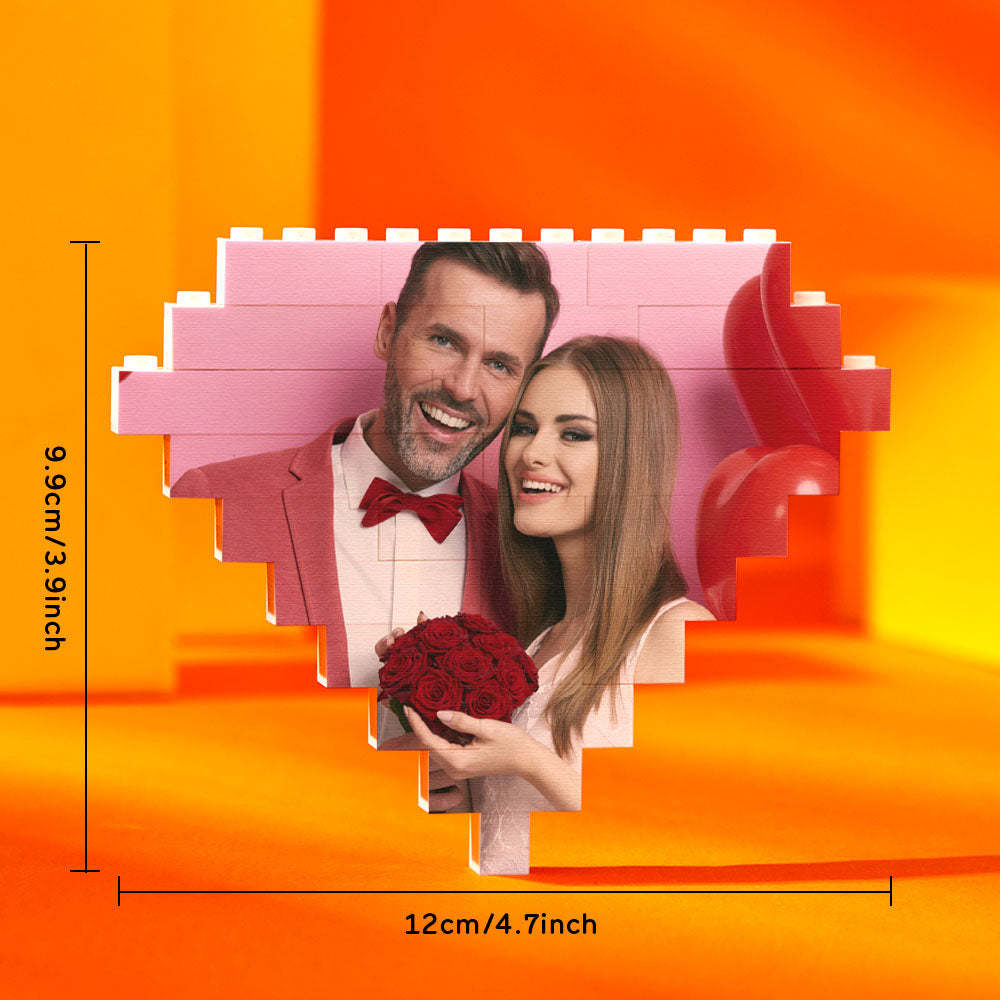 Custom Building Block Puzzle Personalized Photo Brick Diamond Shape - GiftLab