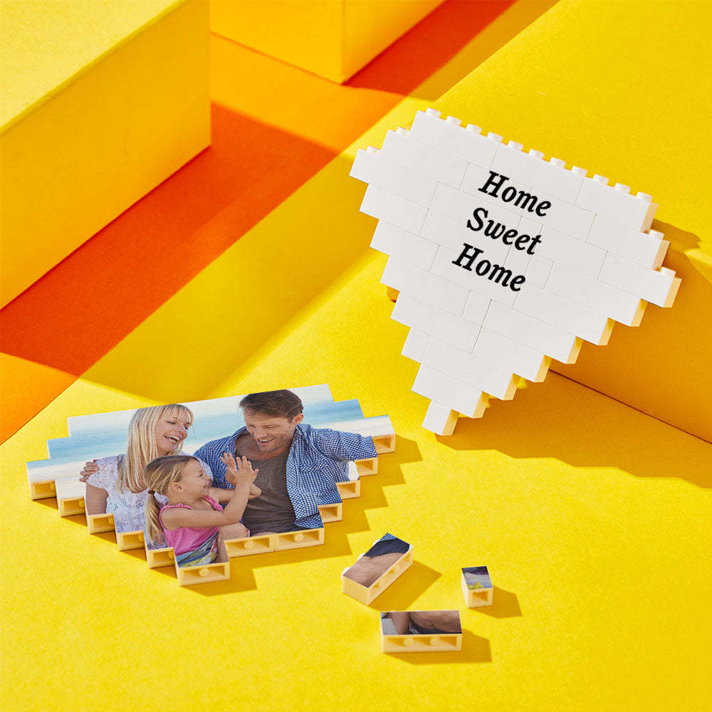 Custom Building Block Puzzle Personalized Photo Brick Diamond Shape - GiftLab