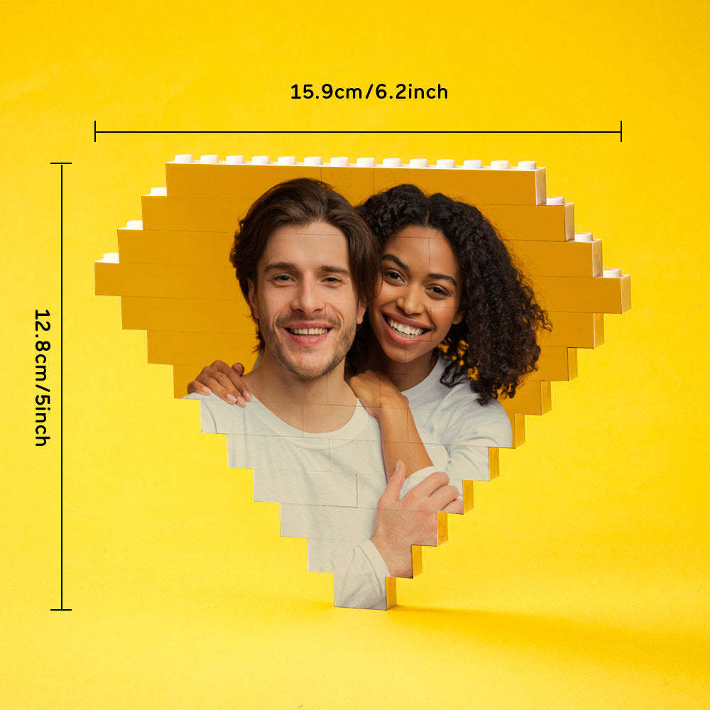 Custom Building Block Puzzle Personalized Photo Brick Diamond Shape - GiftLab