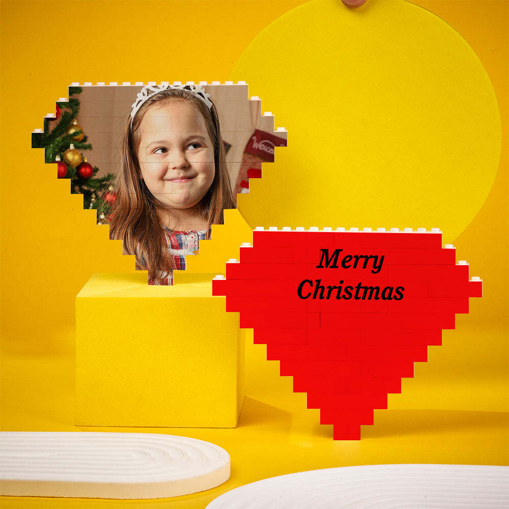 Custom Building Block Puzzle Personalized Photo Brick Diamond Shape - GiftLab