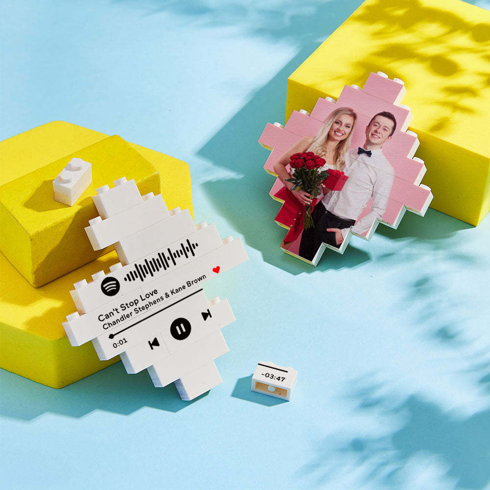 Custom Building Block Puzzle Personalized Photo Brick Lozenge Shape for Pet Lover - GiftLab