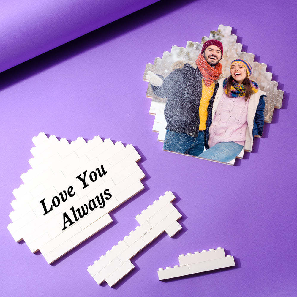Custom Building Block Puzzle Personalized Photo Brick Pentagon Shape for Lover - GiftLab