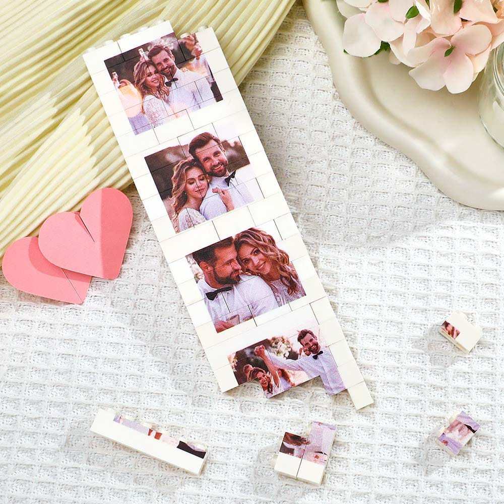 Custom Photo Building Block Puzzle Personalized Photo Square Brick Gift for couples - Giftlab