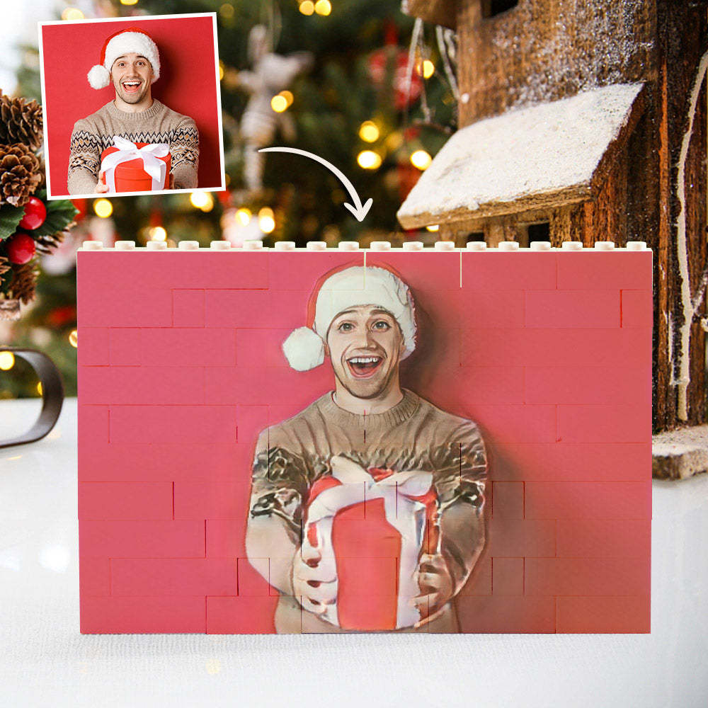 Custom Building Block Puzzle Personalized Cartoon Photo Brick Horizontal Toy Christmas Gifts - GiftLab