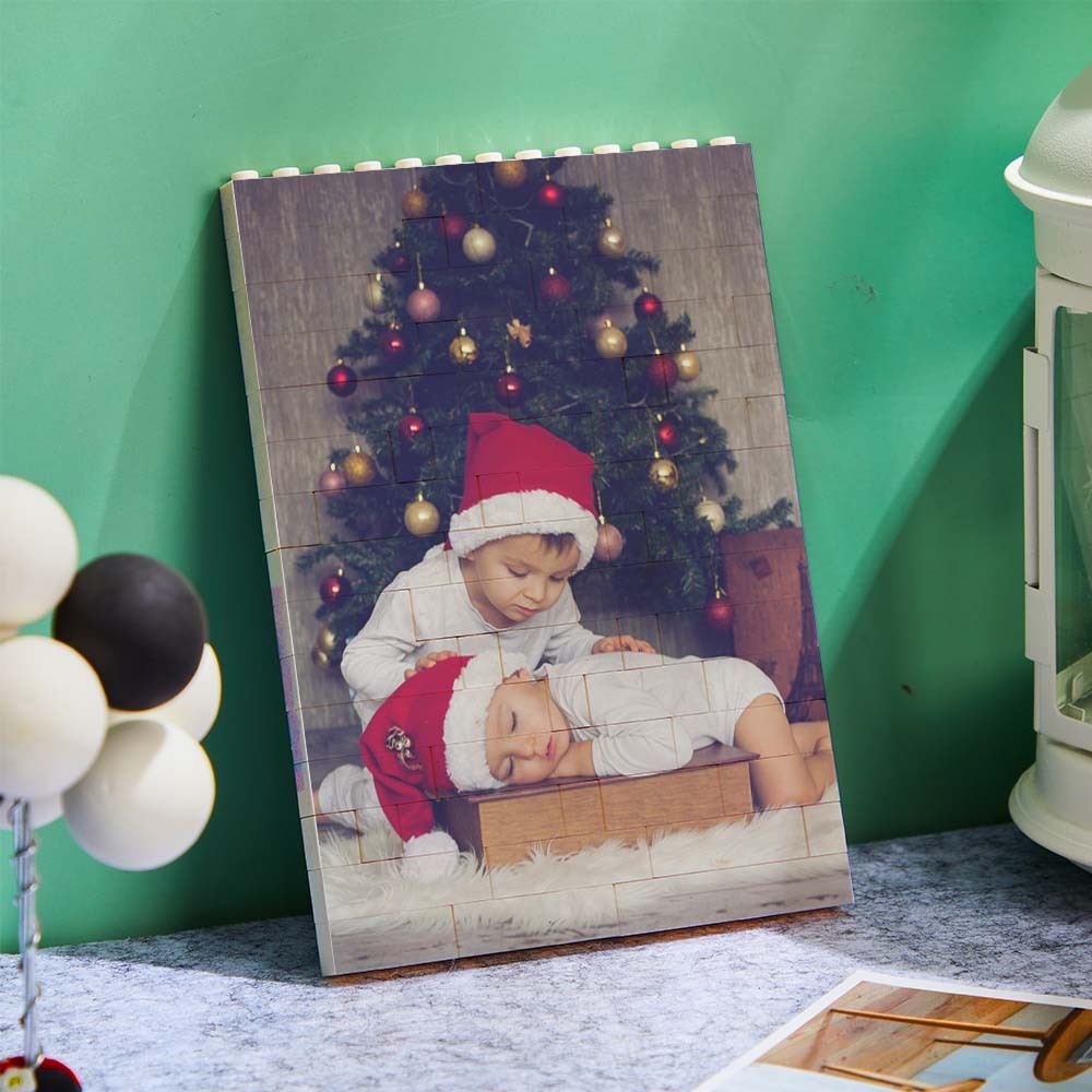 Christmas Gifts Personalized Brick Rectangle Building Photo Block Spotify Code Custom Text Frame - Giftlab