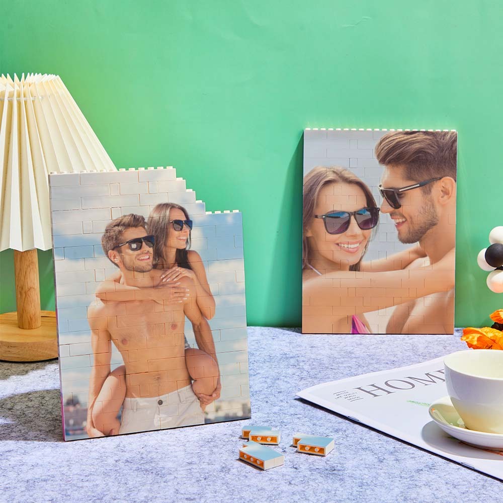 Christmas Gifts Personalized Brick Rectangle Building Photo Block Spotify Code Custom Text Frame - Giftlab