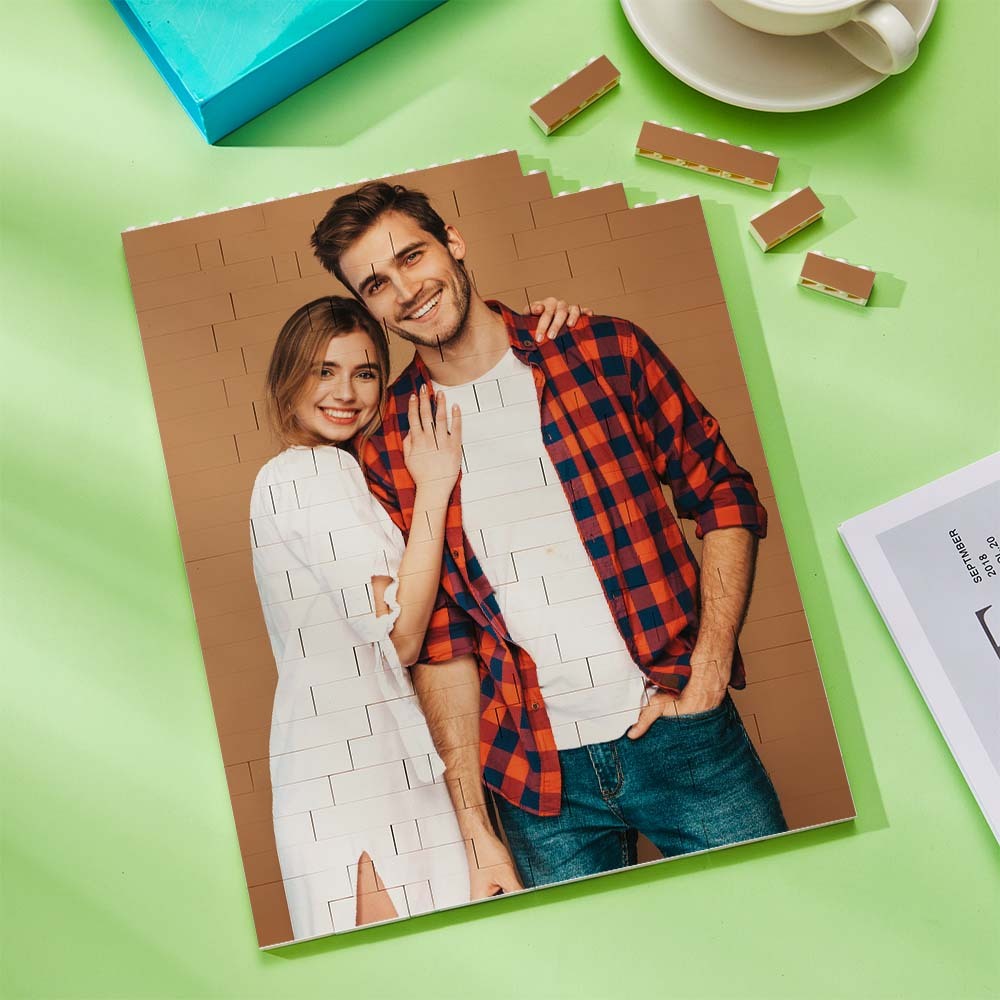 Christmas Gifts Personalized Brick Rectangle Building Photo Block Spotify Code Custom Text Frame - Giftlab