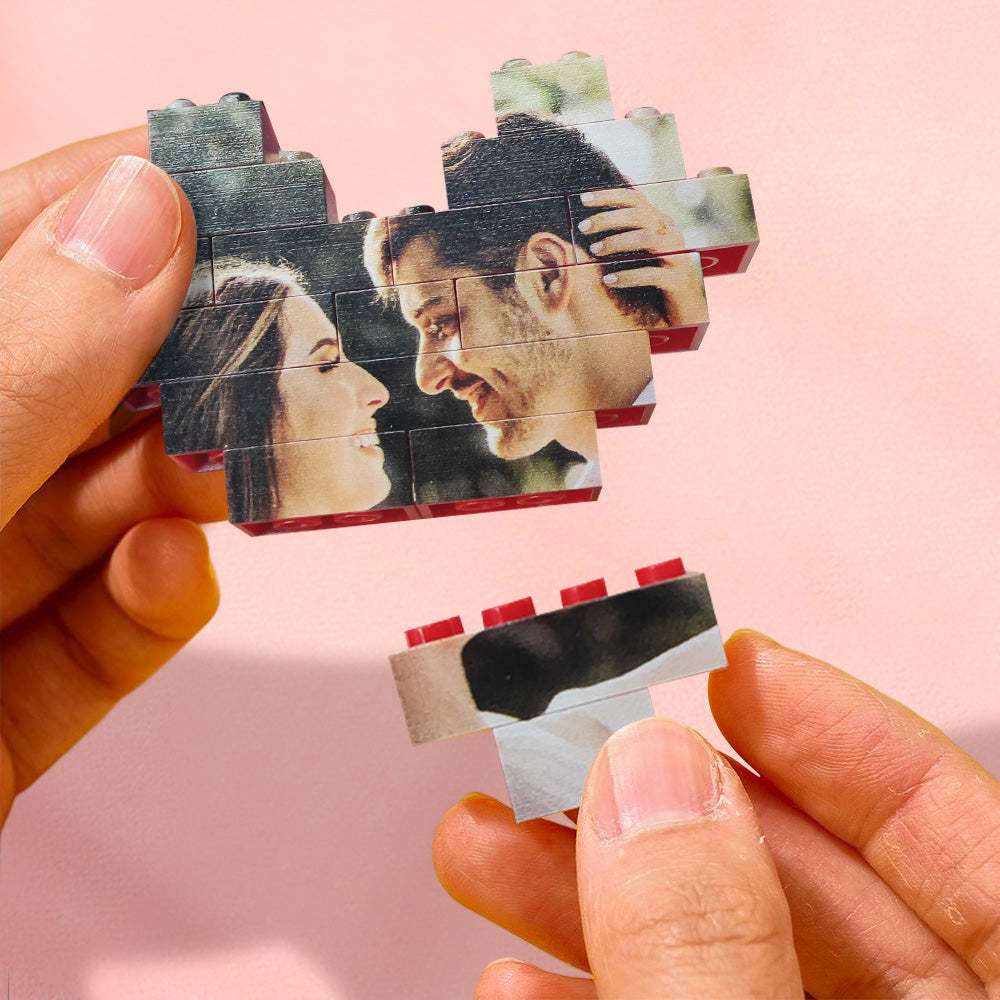 Custom Building Block Puzzle I Love You Photo Brick Puzzles Gifts for Lovers - My Custom BrickHeadz