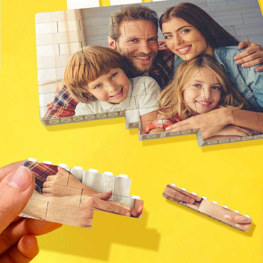 Custom Building Brick Photo Block Personalised Brick Puzzles Unique Gifts for Adults and Kids - Giftlab