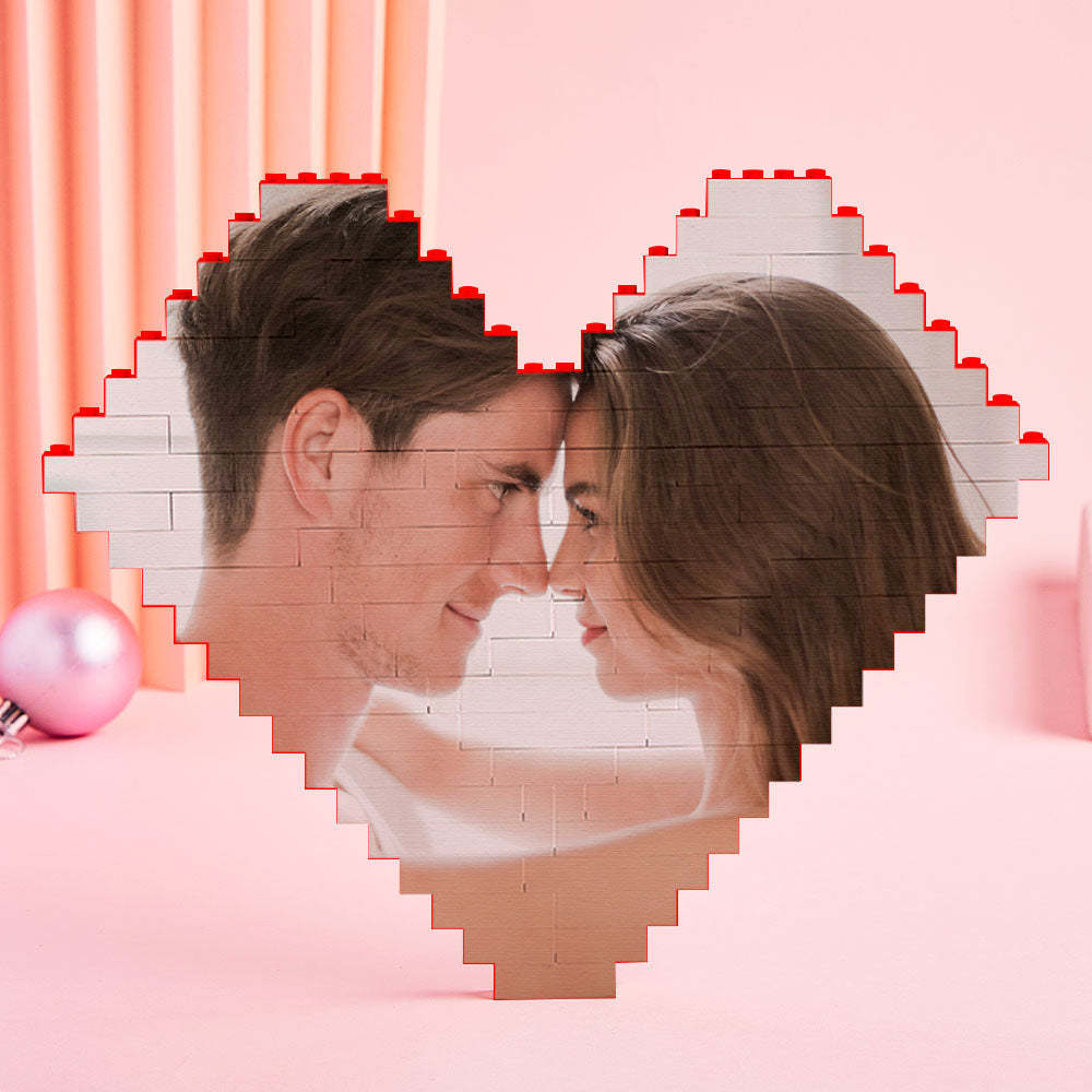 Custom Building Block Puzzle Personalized Printed Heart Block - GiftLab