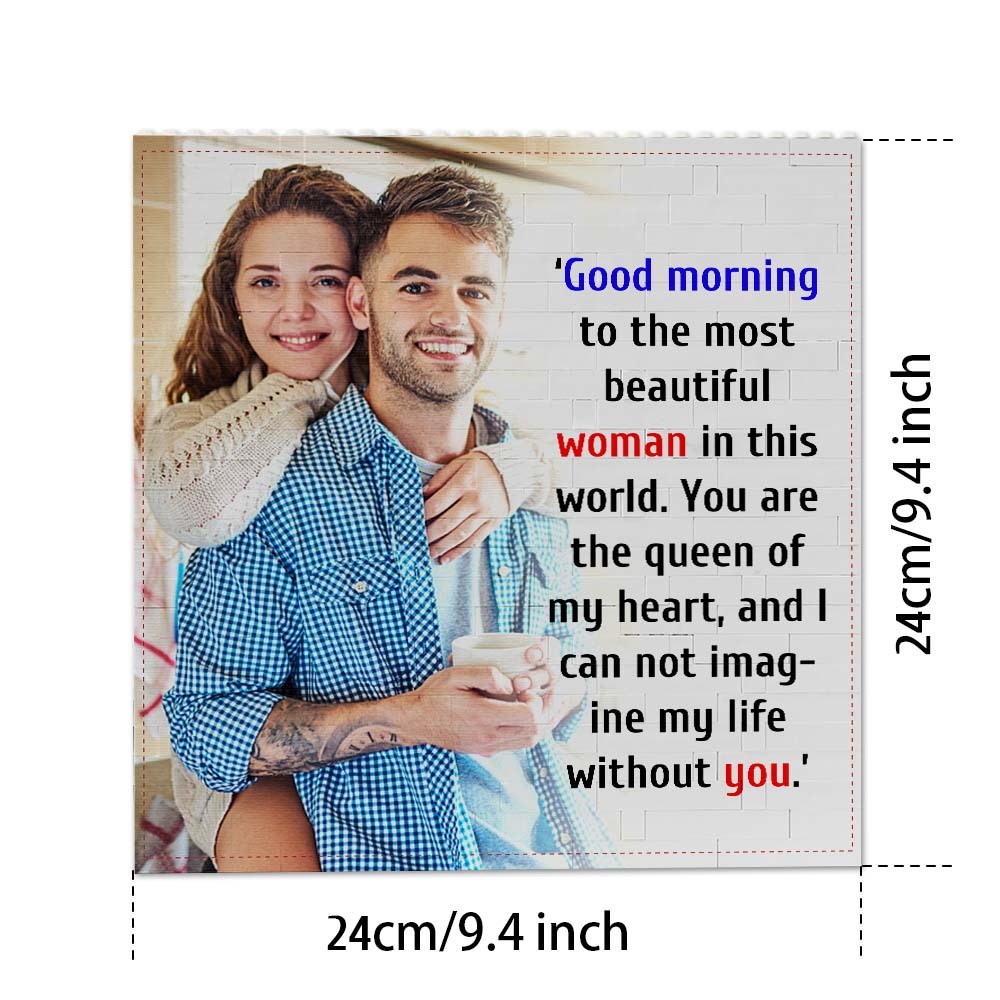 Custom Building Block Puzzle Square Photo Block Frame Gifts for Her - GiftLab