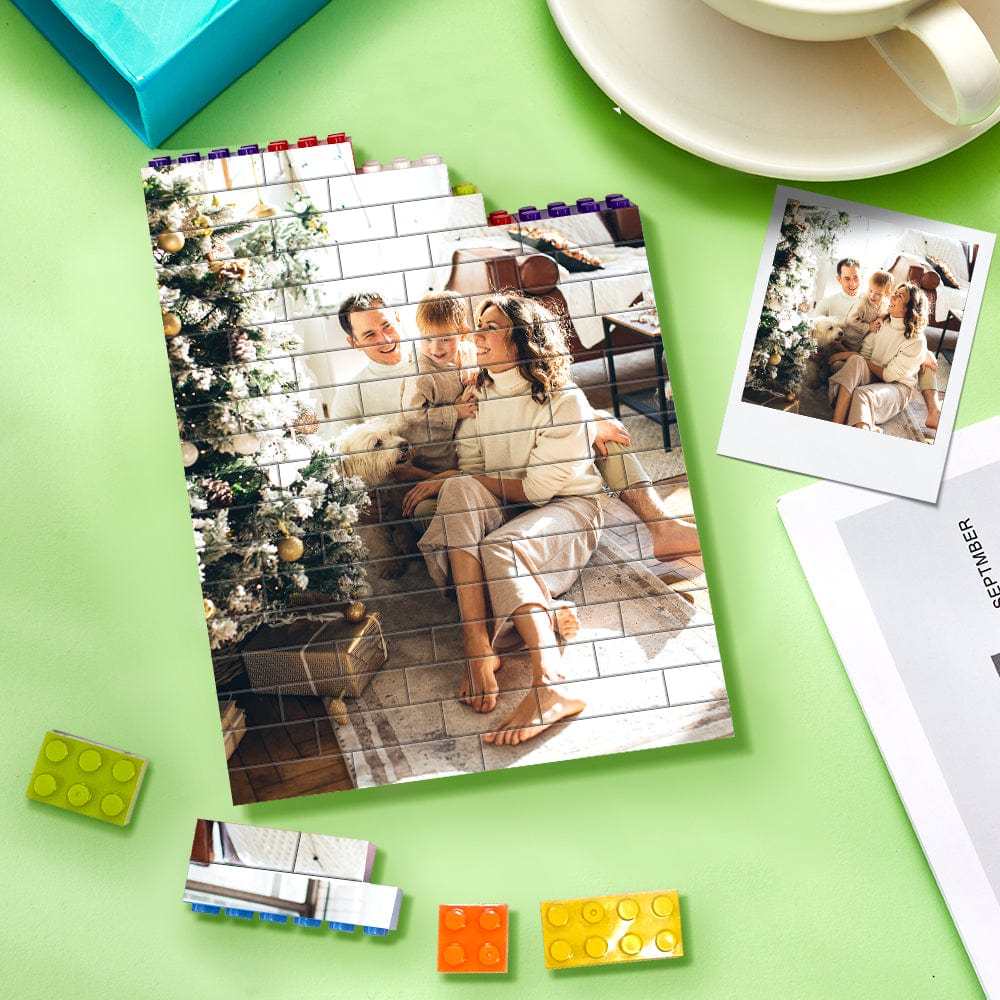 Christmas Gifts Custom Building Brick Colors Photo Block Brick Puzzles Gifts For Family - Giftlab