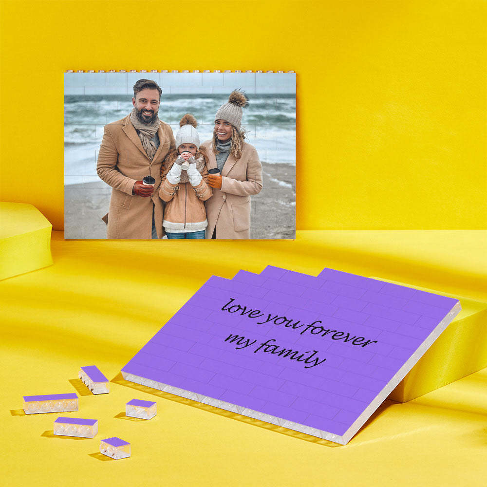 Custom Building Block Puzzle Horizontal Photo Building Transparent Bricks for Lover - GiftLab