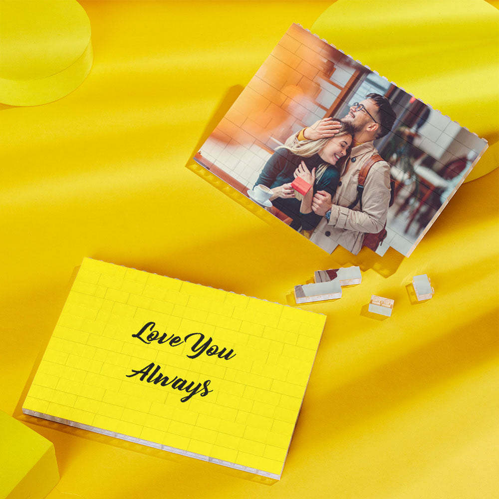 Custom Building Block Puzzle Horizontal Photo Building Transparent Bricks for Lover - GiftLab