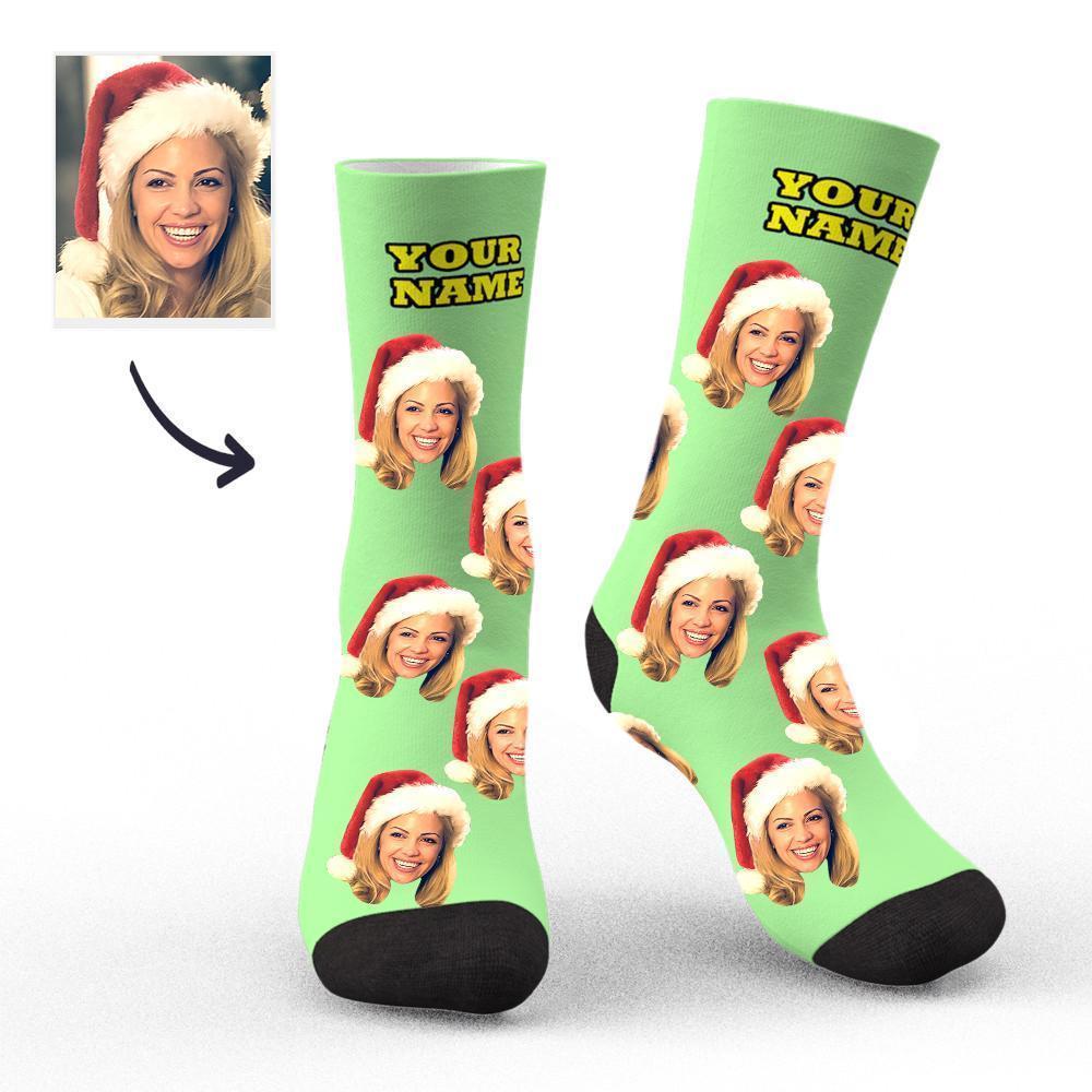 (For share)Custom Socks Face Socks Photo Socks with Your Text 3D Preview Colorful Socks Gifts