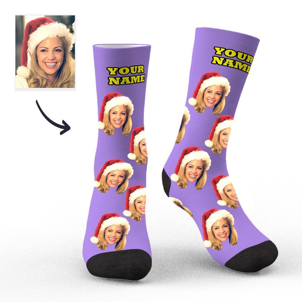 (For share)Custom Socks Face Socks Photo Socks with Your Text 3D Preview Colorful Socks Gifts