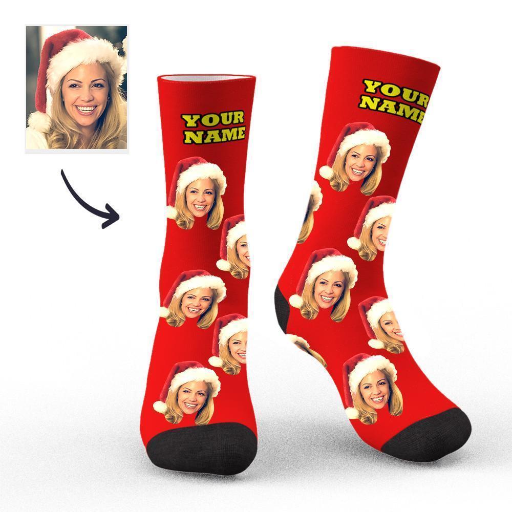 (For share)Custom Socks Face Socks Photo Socks with Your Text 3D Preview Colorful Socks Gifts