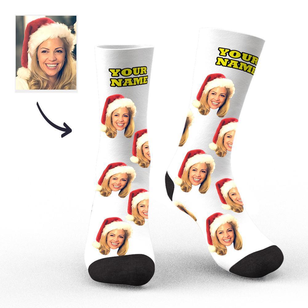 (For share)Custom Socks Face Socks Photo Socks with Your Text 3D Preview Colorful Socks Gifts
