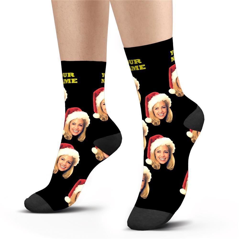 (For share)Custom Socks Face Socks Photo Socks with Your Text 3D Preview Colorful Socks Gifts