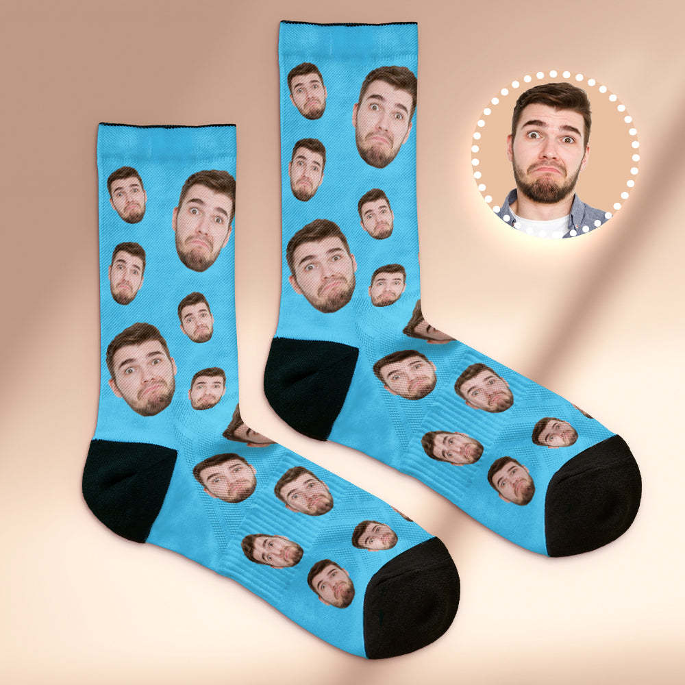 Custom Face Socks Multi -face Breathable Add Pictures Colorful Photo Socks Gifts - Bestchristmasgifts