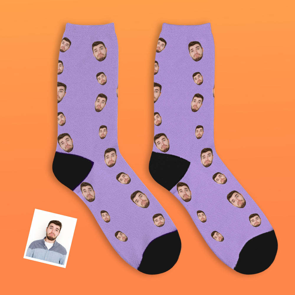 Custom Face Socks Multi -face Breathable Add Pictures Colorful Photo Socks Gifts - Bestchristmasgifts