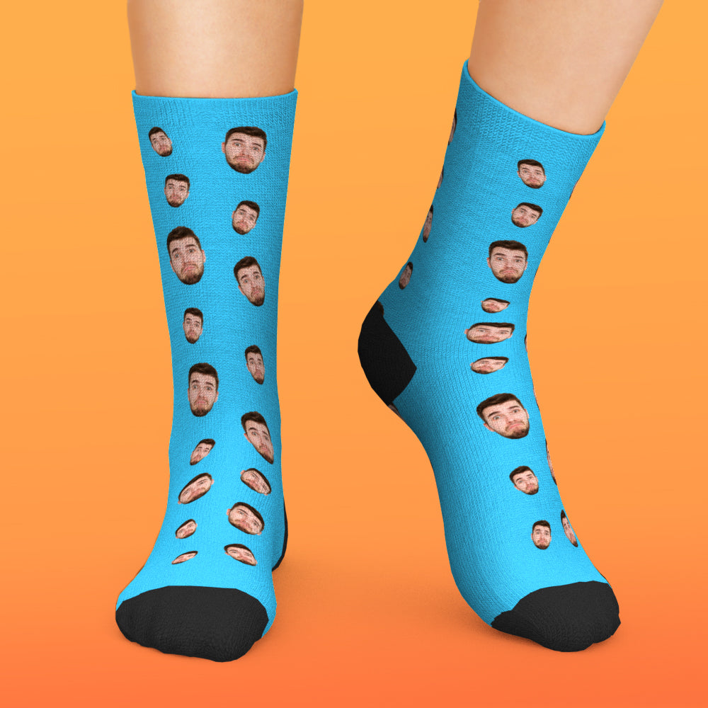 Custom Face Socks Multi -face Breathable Add Pictures Colorful Photo Socks Gifts