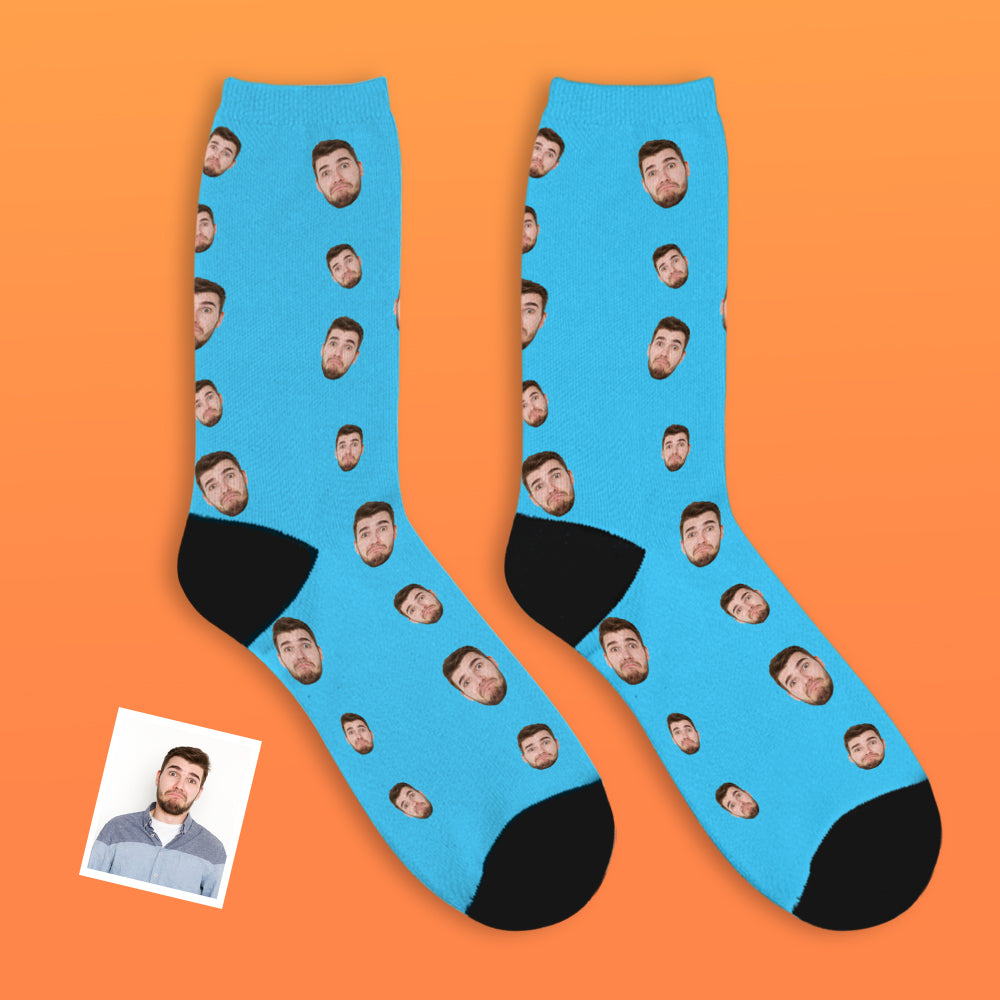 Custom Face Socks Multi -face Breathable Add Pictures Colorful Photo Socks Gifts
