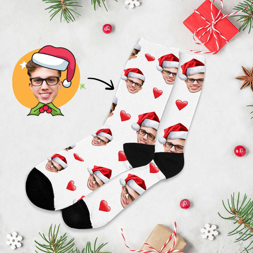 Chrismas Socks Custom Full Face Photo Socks Personalized Funny Custom Design Best Gift Ideas for Xmas - Bestchristmasgifts
