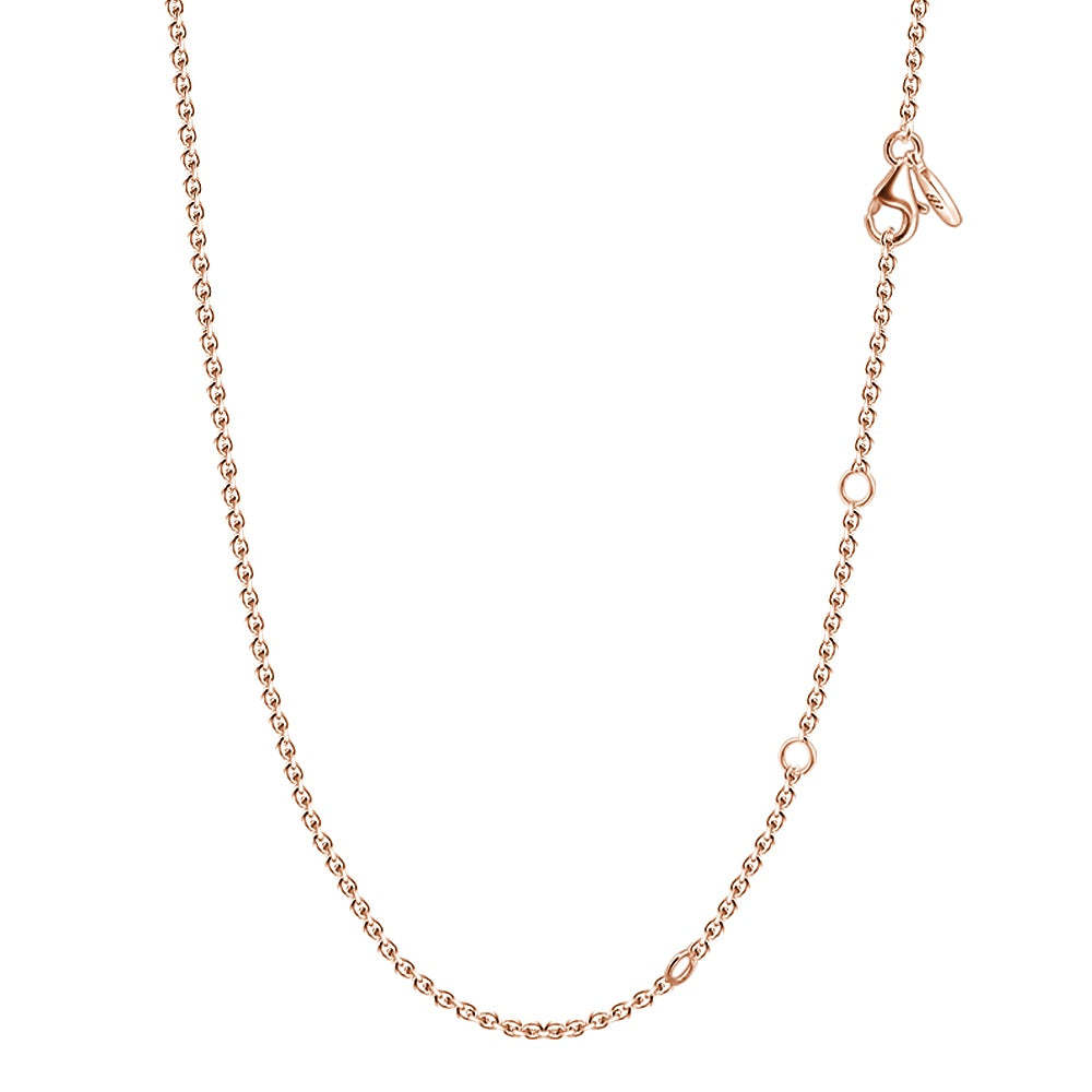 17.7in Rose Gold Rolo Chain Length Adjustable For Men Women - MyCustomBrickFigures