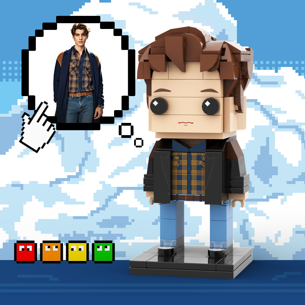 Full Body Customizable 1 Person Custom Brick Figures Small Particle Block Toy Brick Me Figures Funny Girl 