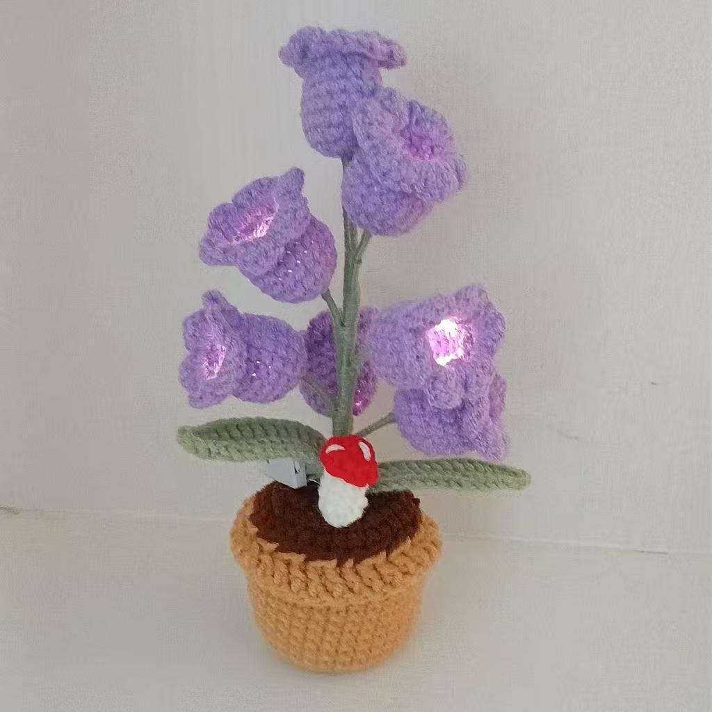 Romantic LED Crocheted Lily of the Valley – Glowing Knit Flower for Valentine’s Day - MyCustomBrickFigures
