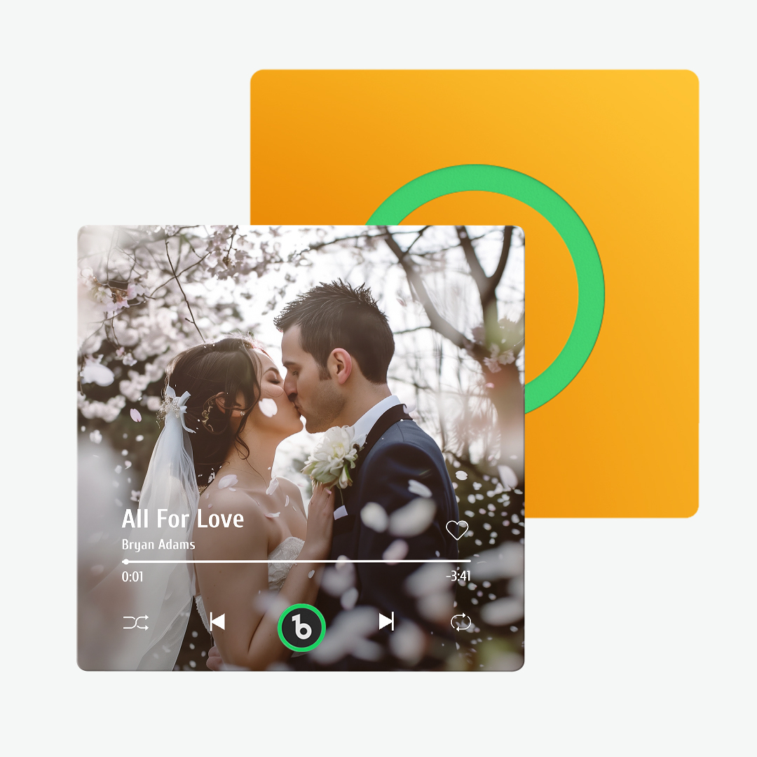 Custom Music And Photo Fridge Magnet Supports Bluetooth Connectivity