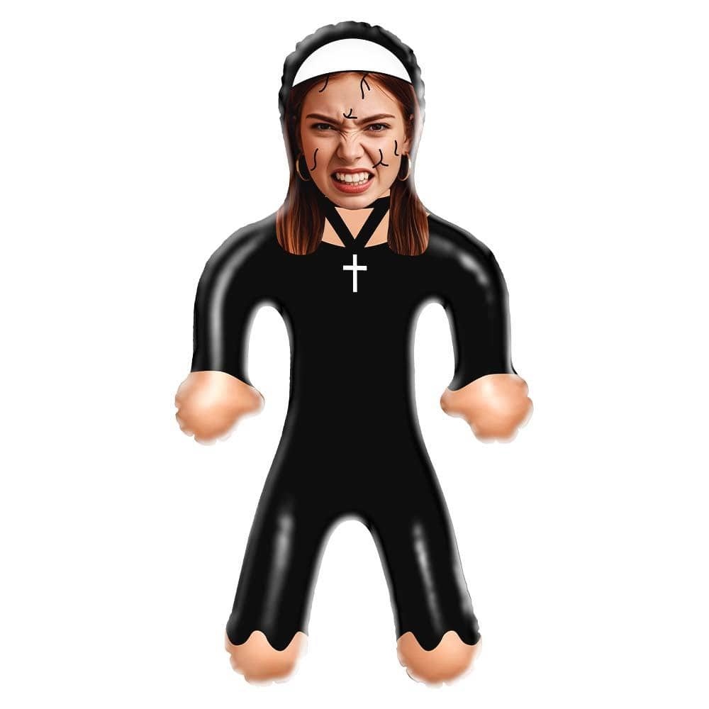 The Nun Halloween Horror Inflatable Doll, Customized Face, Personalized Halloween Horror Gift - Giftlab