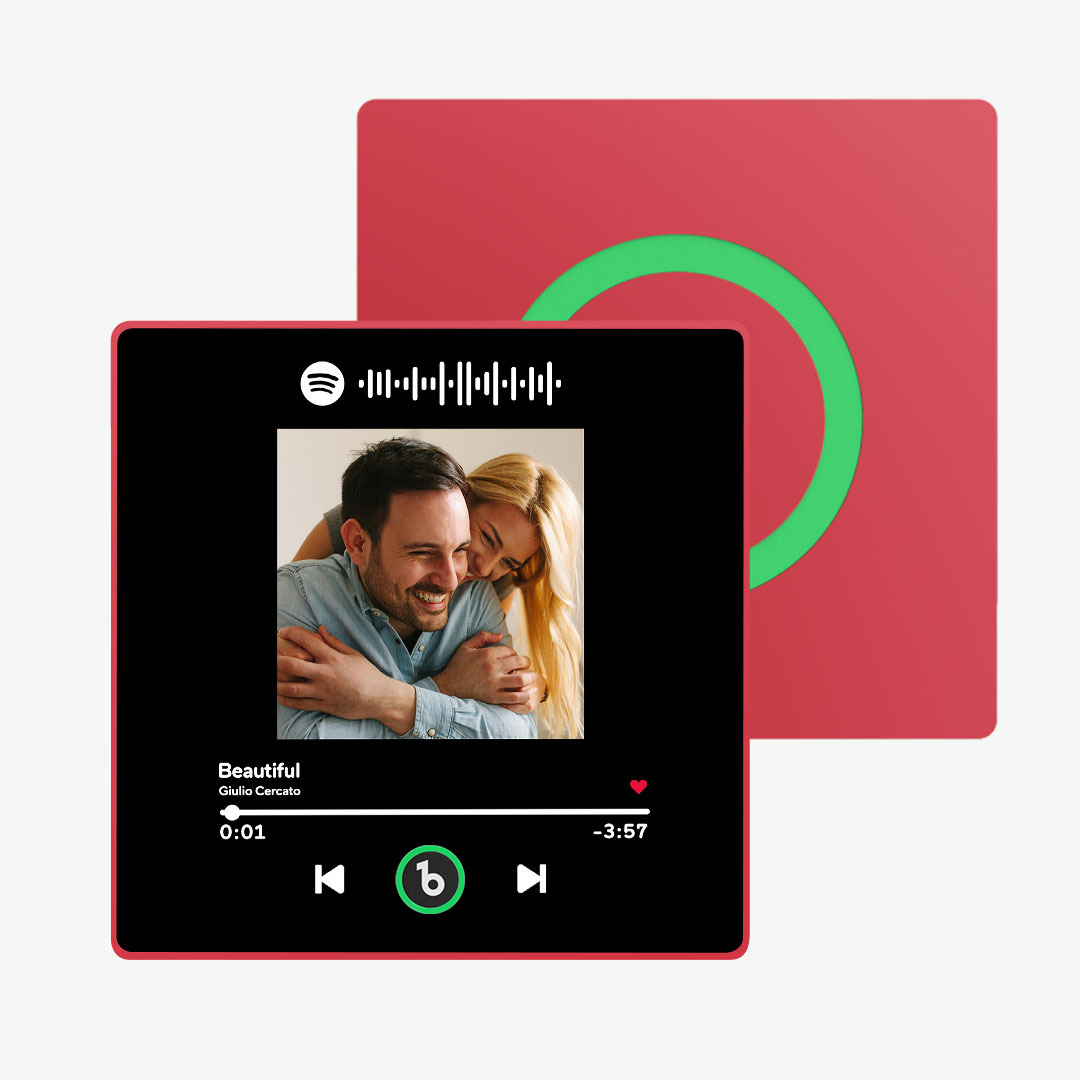 Custom Music Fridge Magnet with Colorful Frame Personalized Spotify and Photo Fridge Magnet That Can Be Played Song