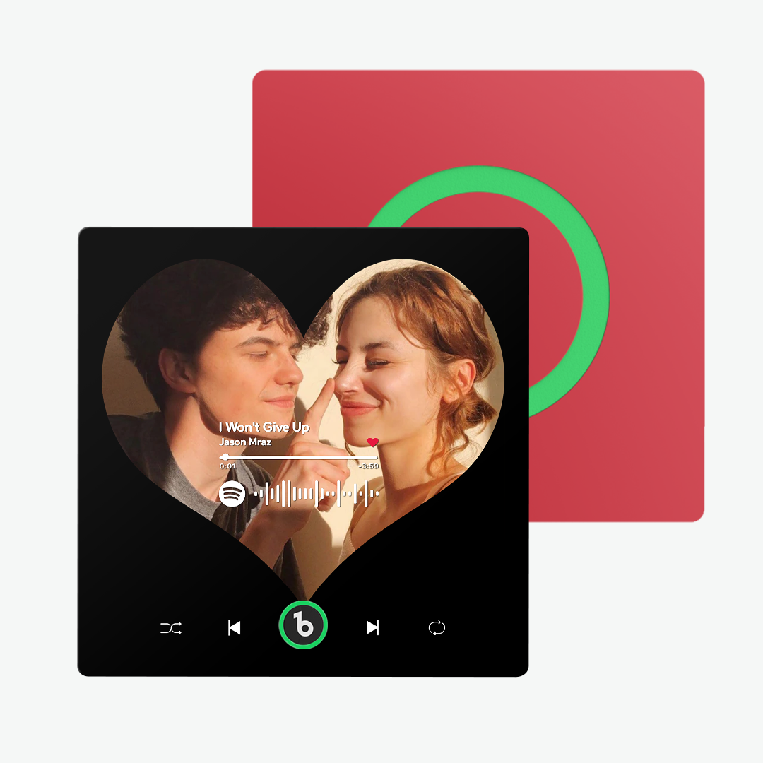 Custom Music Fridge Magnet Upgraded Heart Shaped Fridge Magnets Gifts for Couple - Fridgebeats