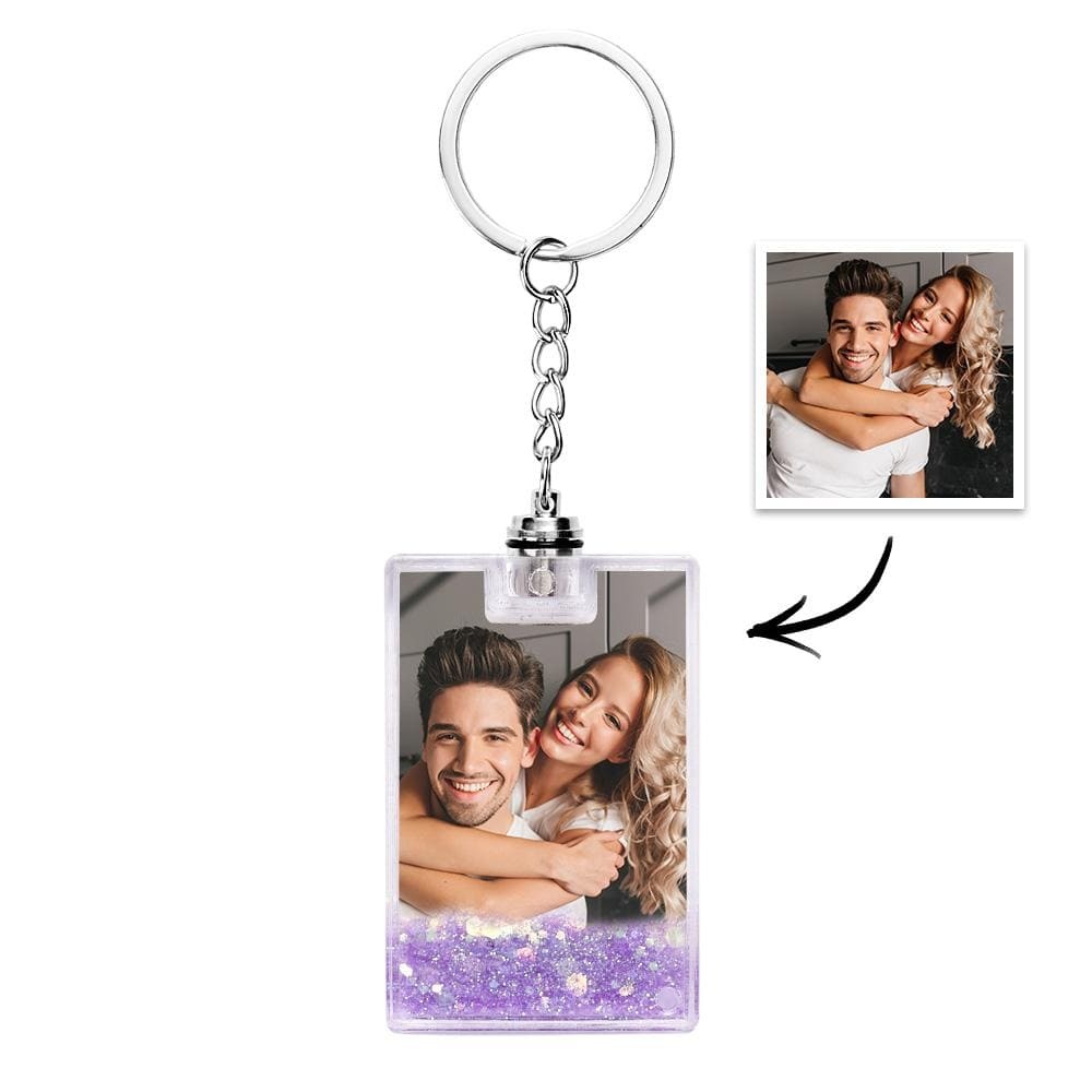 Custom Photo Illuminated Quicksand Keychain Gift for Any Occasion - Giftlab