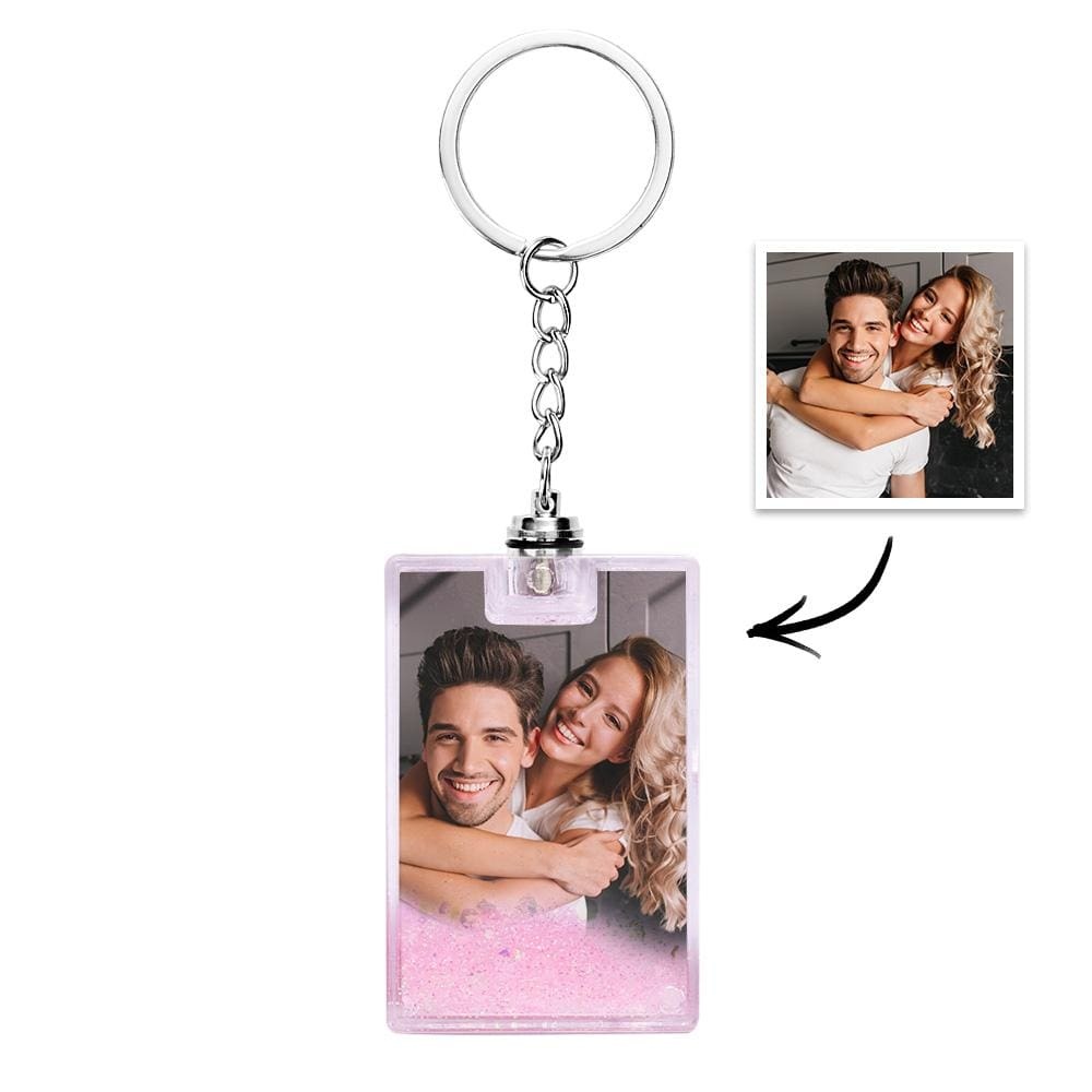 Custom Photo Illuminated Quicksand Keychain Gift for Any Occasion - Giftlab