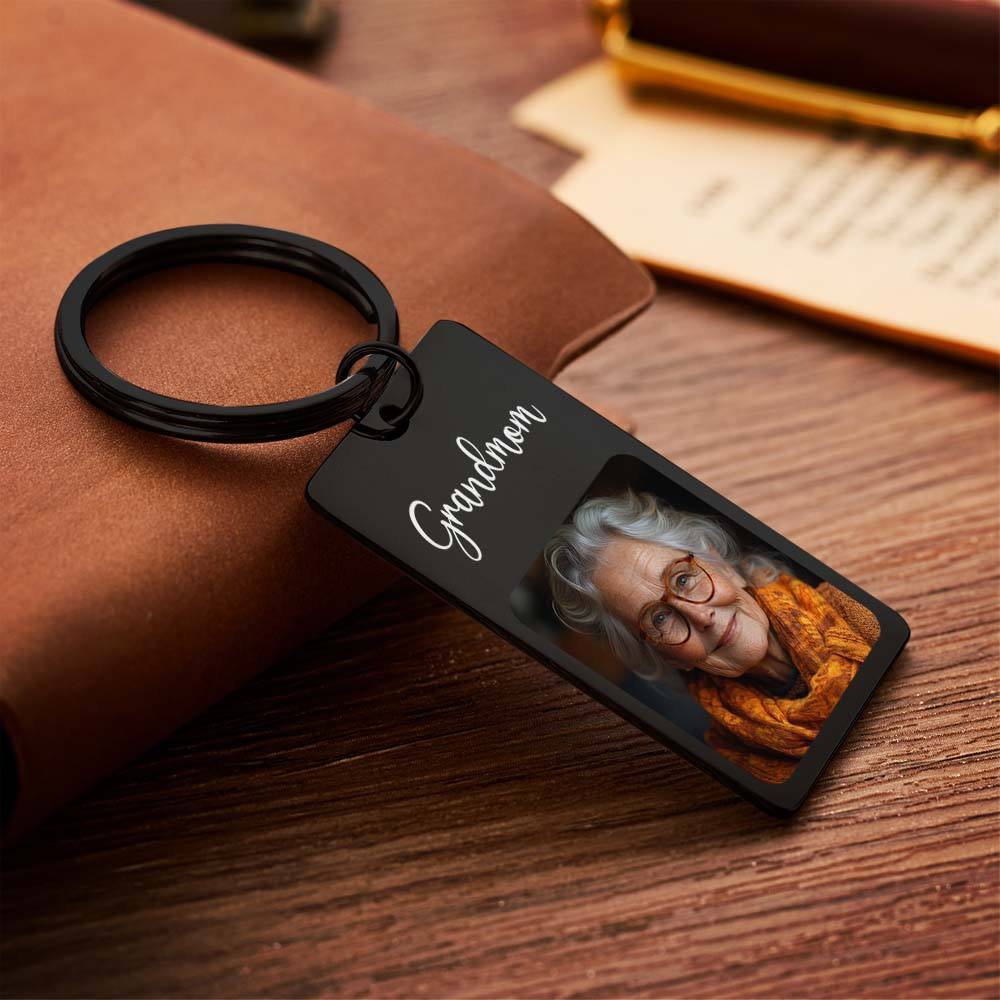 Custom Photo Keychain Sympathy Gift Loss Mother's Lovre Memory Gift for Loss of Grandmother - Giftlab