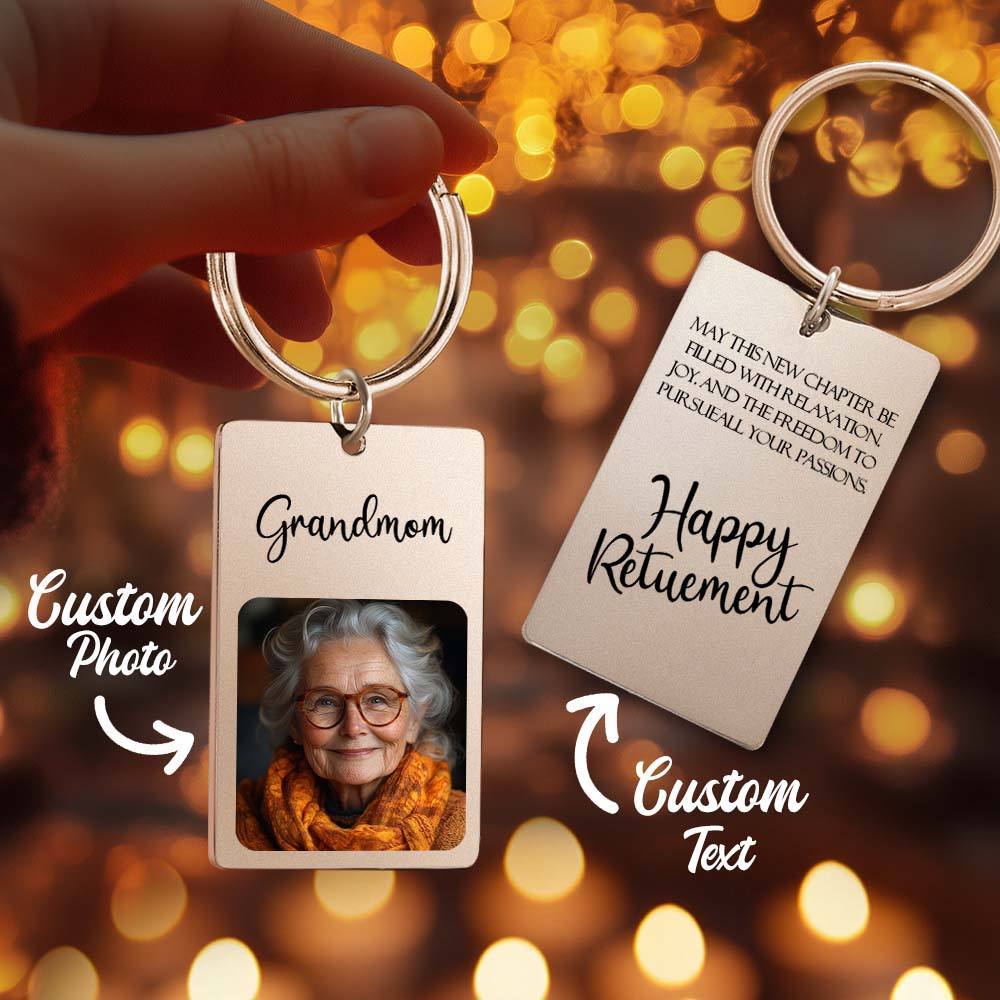 Custom Photo Keychain Sympathy Gift Loss Mother's Lovre Memory Gift for Loss of Grandmother - Giftlab