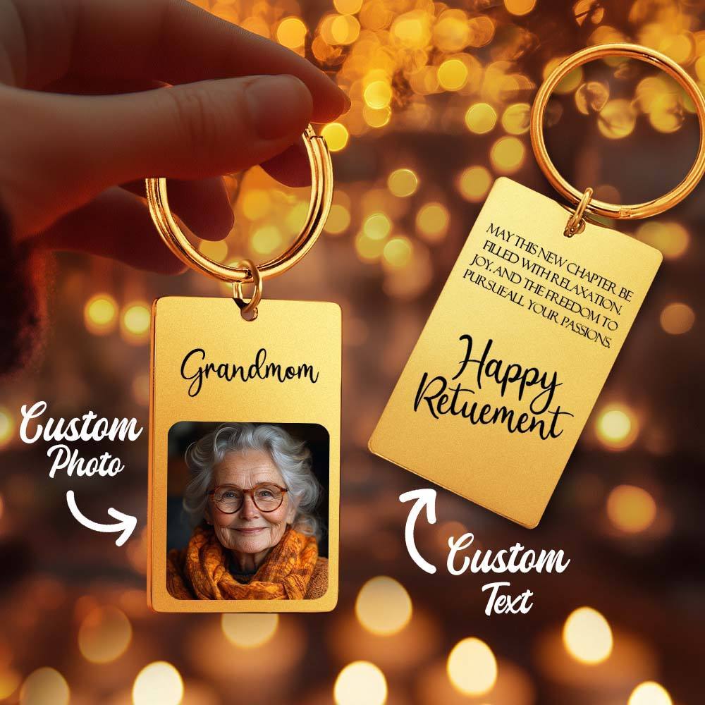 Custom Photo Keychain Sympathy Gift Loss Mother's Lovre Memory Gift for Loss of Grandmother - Giftlab