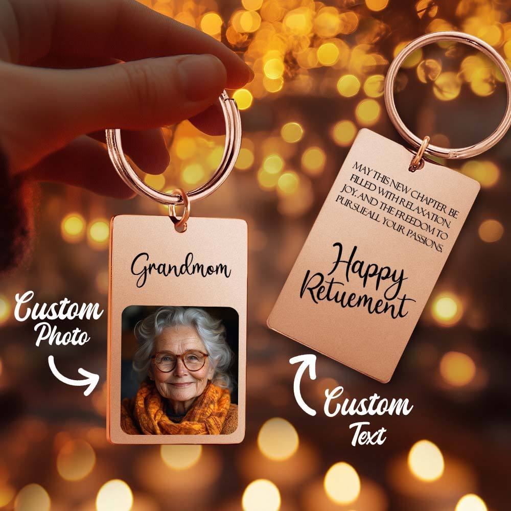 Custom Photo Keychain Sympathy Gift Loss Mother's Lovre Memory Gift for Loss of Grandmother - Giftlab
